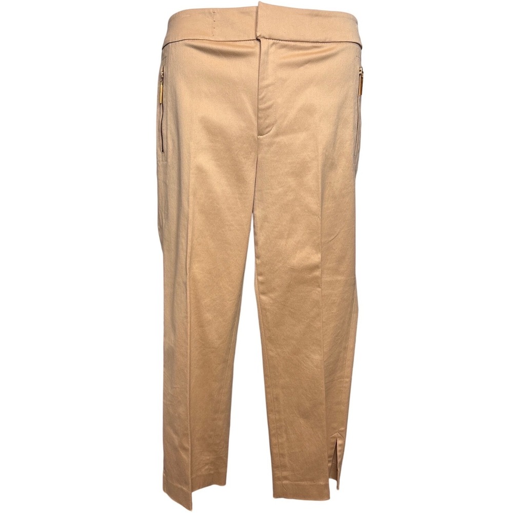 Dana‎ Buchman Womens Beige Cotton Stretchy Pants Size 10 Career Basics Neutral